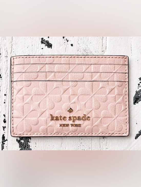 kate spade Handbags - kate spade Pale Pink Quilted Card Case with Gold Logo